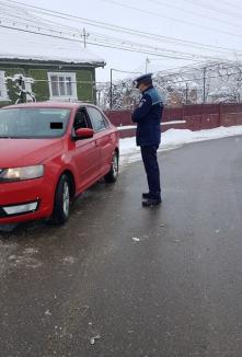 Amenzi şi permise reţinute pentru lipsa anvelopelor de iarnă, în Bihor (FOTO)