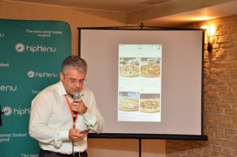 hipMenu s-a lansat la Oradea. Aplicaţia care îţi permite să comanzi mâncarea cu un click (FOTO)