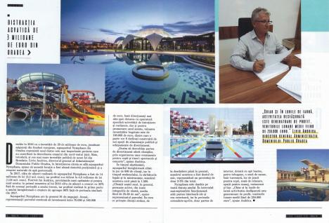 În topul locurilor de distracție: Aquaparkul Nymphaea, în revista Business Magazin