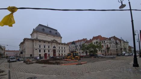 Piața Ferdinand, modernizată 70%. Constructorii au asfaltat luni strada Patrioților (FOTO / VIDEO)