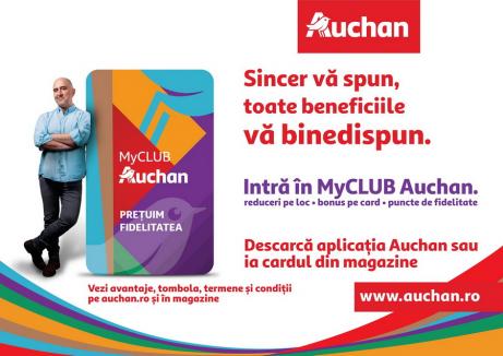 Surpriză pentru orădeni: Auchan România a lansat programul de fidelitate MyCLUB Auchan