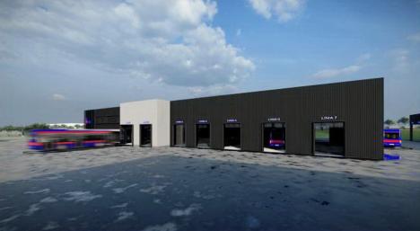 FOTO: Cum va arăta noua autobază OTL, construită în Parcul Industrial II Oradea