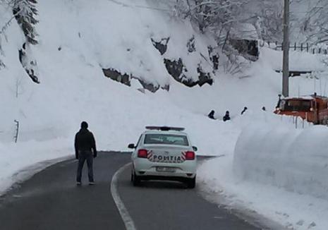 Avalanşă la Băiţa: DN 75 a fost blocat de zăpadă
