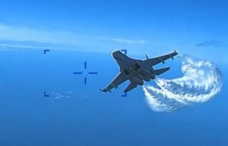 VIDEO A fost publicată filmarea cu atacul avionului rusesc asupra dronei americane ridicate de pe teritoriul României