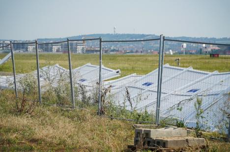 FOTO - Pagubele provocate de furtună la Aeroportul Oradea, în evaluare. Directorul Horga: Lucrările sunt în garanție 5 ani