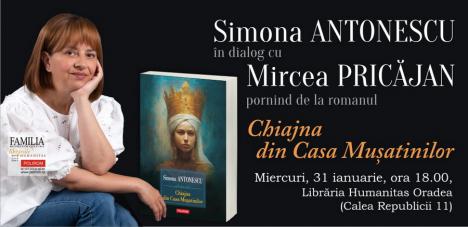 Simona Antonescu în dialog cu Mircea Pricăjan la Librăria Humanitas Oradea