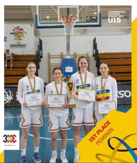 Fetele de la CS Crişul au devenit campioane naţionale la baschet 3x3 U15 (FOTO)