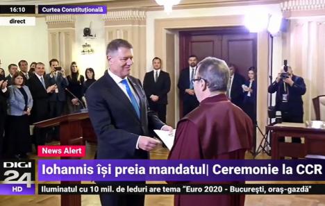 Klaus Iohannis a preluat oficial cel de-al doilea mandat în fruntea ţării