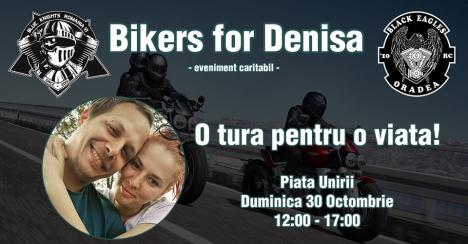 Bikers for Denisa, duminică, în Piața Unirii din Oradea: Motocicliștii strâng donații pentru o tânără mămică grav bolnavă