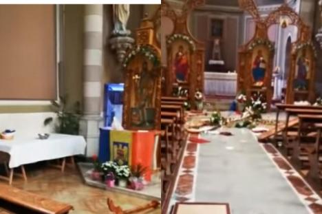 Doi români beţi au devastat o biserică ortodoxă din Italia de Paşte. 'E barbarie!', au comentat politicienii antiimigraţie (VIDEO)