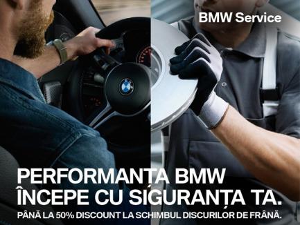 Până la 50% discount la schimbul discurilor de frână la BMW Service Oradea