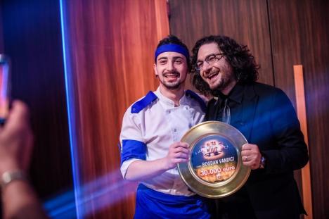 Bravo, chef! La 21 de ani, orădeanul Bogdan Vandici este marele câștigător al emisiunii 'Chefi la cuțite' (FOTO)