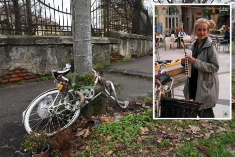 Bicicleta albă, amplasată în memoria unei tinere decedate într-un accident lângă Palatul Baroc, a fost distrusă (FOTO)