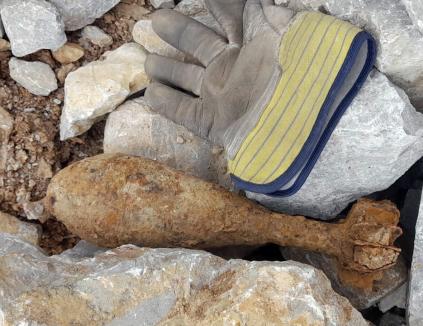 Bombă descoperită într-o carieră de calcar din Bihor