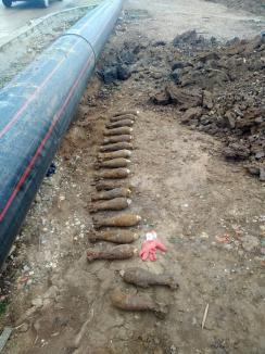 Pericol de explozie: 52 de bombe de artilerie descoperite, între Oradea şi Biharia (FOTO)