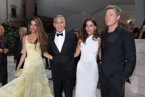 George Clooney şi Brad Pitt au atras atenția la Festivalul de Film de la Veneţia (FOTO)