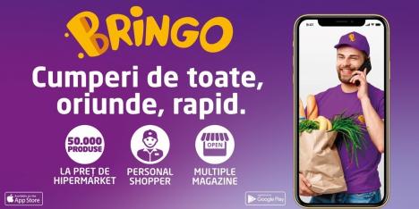 Bringo, cumpărături din Carrefour livrate acasă! Transport gratuit pentru cadre medicale și vârstnici