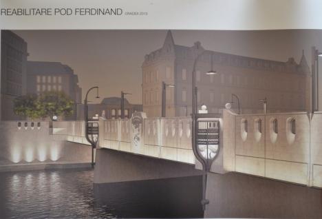 Primăria vrea să investească 1,2 milioane euro din fonduri europene în reabilitarea podului Ferdinand (FOTO)