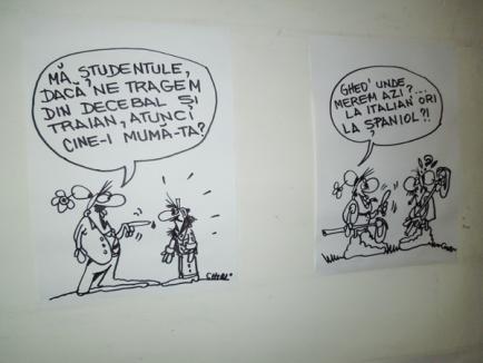 Taxele şi impozitele plătite de orădeni, caricaturizate într-o expoziţie la Primărie (FOTO)