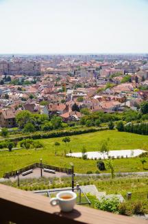 Cafeneaua cu panoramă de pe dealul Ciuperca din Oradea a fost redeschisă după aproape 8 ani. Grădina publică pare abandonată (FOTO)