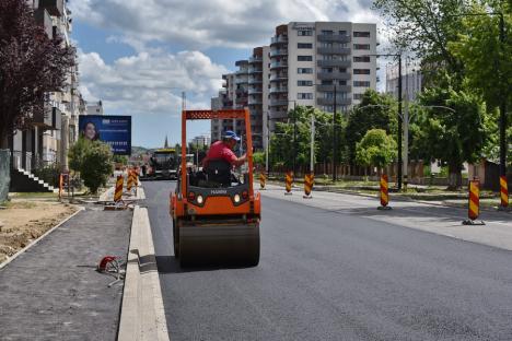 Lucrările din Calea Aradului: Strada a fost asfaltată pe sensul de mers către Ioșia (FOTO)