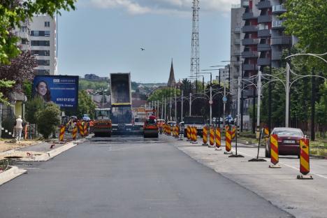 Lucrările din Calea Aradului: Strada a fost asfaltată pe sensul de mers către Ioșia (FOTO)