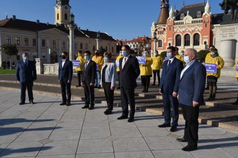 Prima zi de campanie pentru parlamentare, deschisă de candidaţii PNL, care promit legi mai bune şi sprijinirea investiţiilor: 'Dezvoltăm Bihorul, dezvoltăm România!' (FOTO)