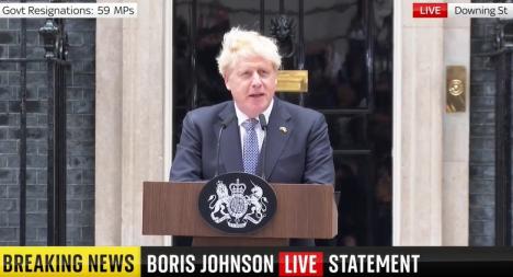 Boris Johnson și-a anunțat demisia din funcția de prim-ministru al Marii Britanii (VIDEO)