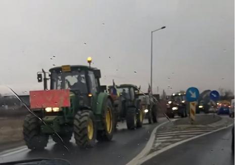 Protestele continuă. Fermierii și transportatorii circulă încolonaţi pe mai multe drumuri din Bihor