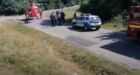 Încă un accident în Bihor. Un biciclist, transportat la Urgențe cu elicopterul SMURD (VIDEO)
