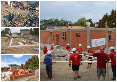 Casă, Dragă Casă: Peste 100 de voluntari de la Celestica ridică acoperişul unei case distruse de incendiu (FOTO)