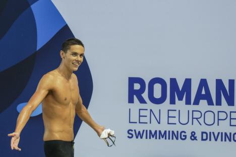 Aur pentru echipa de înot a României, din care face parte și David Popovici, la ștafeta 4x100 la Campionatul European de Juniori (FOTO)