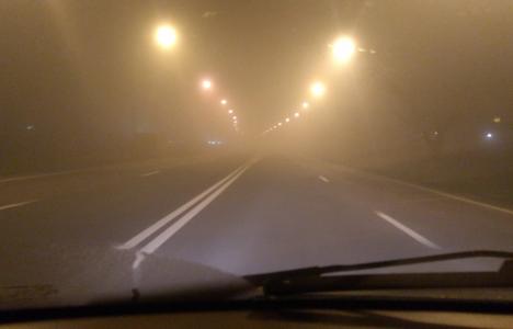 Cod galben de ceață în Oradea și în alte localități din Bihor. Vizibilitate sub 200 de metri