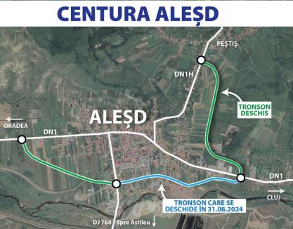 Se deschide circulația pe toată șoseaua de centură Aleșd (FOTO)