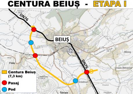 S-a decis traseul viitoarei șosele de centură Beiuș-Ștei: CNAIR a optat pentru cea de acum 10 ani, dar în două etape