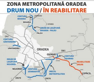 Asfalt și pe centura Biharia, a cincea construită în Zona Metropolitană Oradea de Consiliul Județean Bihor (FOTO)