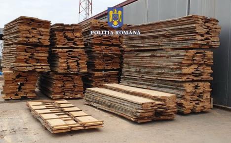 Raid al polițiștilor de la Delicte Silvice din Bihor: Sute de metri cubi de lemne, comercializate „la negru” (FOTO)