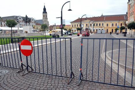 Accesul interzis! Mai multe străzi din zona centrală a Oradiei se închid pentru evenimente sportive şi lucrări