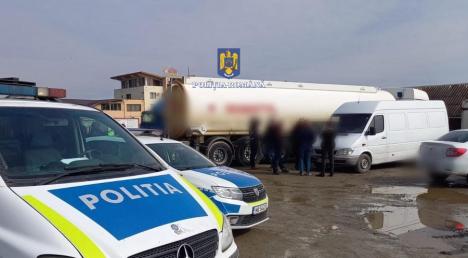 Un bihorean a fost prins în flagrant în Cluj-Napoca în timp ce fura carburant dintr-o cisternă (FOTO/VIDEO)