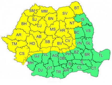 După căldură, furtuni şi vijelie: Cod galben de instabilitate atmosferică, inclusiv în Bihor