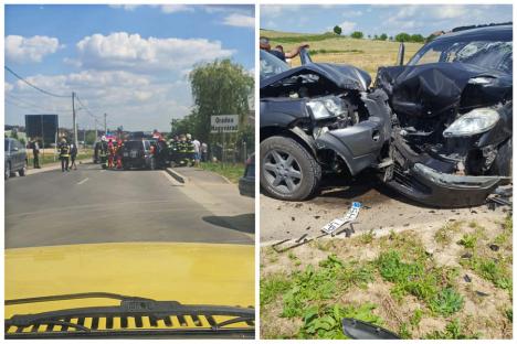Accident cu 3 mașini în Oradea. Un bărbat a ajuns la spital (VIDEO)