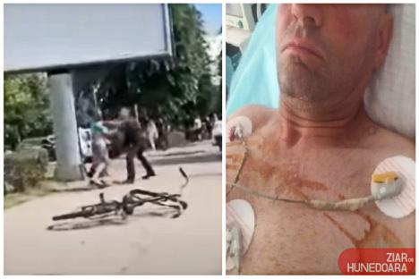 Un bărbat a fost înjunghiat în centrul Devei. Câțiva martori s-au amuzat și au filmat incidentul (FOTO / VIDEO)