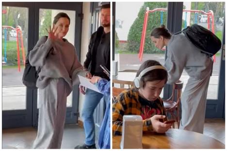 Angelina Jolie, vizită în Ucraina. A fost surprinsă într-o cafenea din Liov
