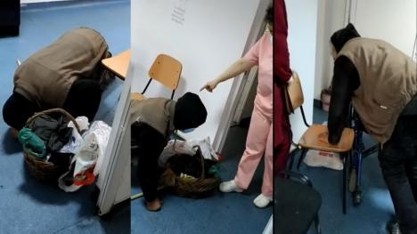 Un bătrân, lăsat să agonizeze pe holurile unui spital din județul Olt. Medicul de gardă a fost amendat cu 6.000 de lei (VIDEO)