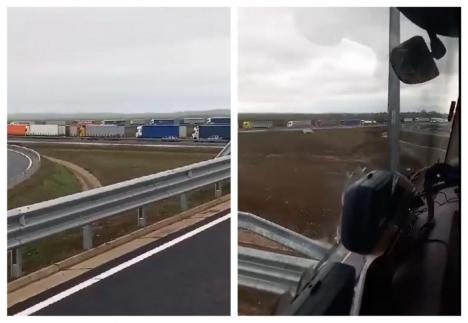 Cozi după sărbătoare. Șoferii de TIR aşteaptă cu orele la punctele de trecere a frontierei Borş I şi Borş II (VIDEO)
