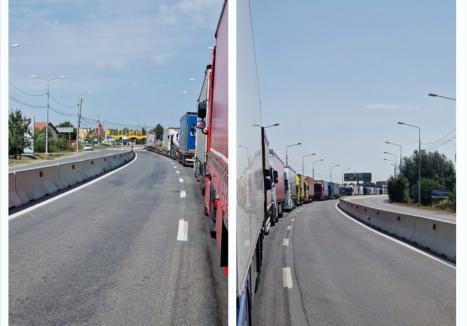 'Aşteptăm şi patru ore!': Cozi kilometrice de camioane la Borş şi Borş II (FOTO)