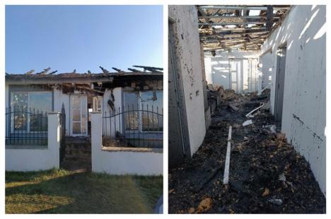 Campanie umanitară pentru o familie din Tărian, rămasă pe drumuri. Un incendiu le-a distrus casa duminică (FOTO)
