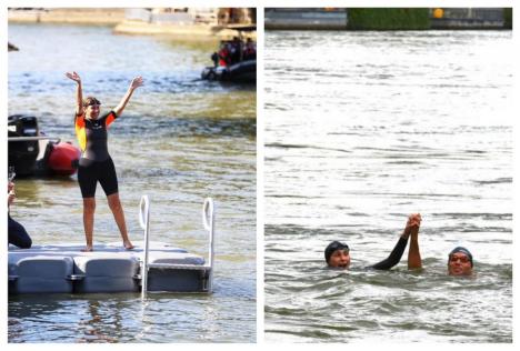 Primărița Parisului și ministrul francez al Sportului au înotat în Sena, înainte de Jocurile Olimpice. Iată de ce! (VIDEO)