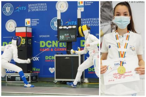 Orădencele Alexandra Dragăn şi Andrea Muntean şi-au disputat titlul naţional al speranţelor la spadă feminin (FOTO)