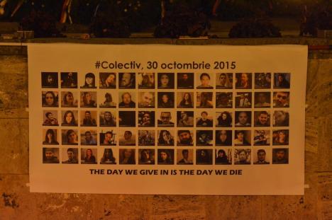 'The day we give in is the day we die': 100 de candele aprinse în Oradea în amintirea tinerilor morţi la #Colectiv şi în spitale (FOTO / VIDEO)